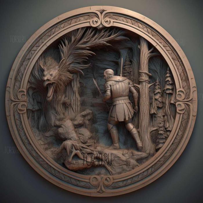 The Witcher Battle Arena 3 stl model for CNC