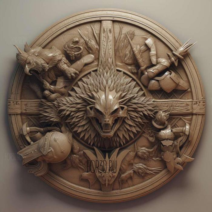 The Witcher Battle Arena 4 stl model for CNC