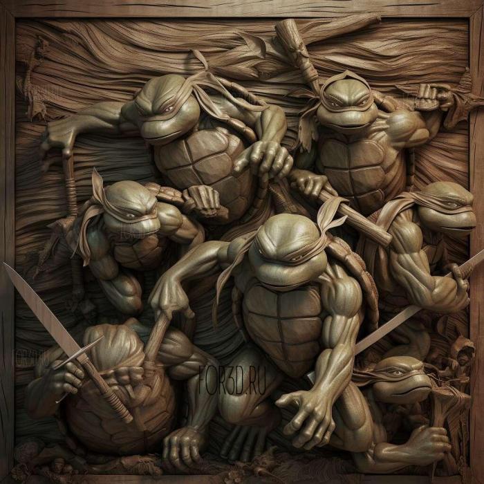 Teenage Mutant Ninja Turtles 2013 1 stl model for CNC