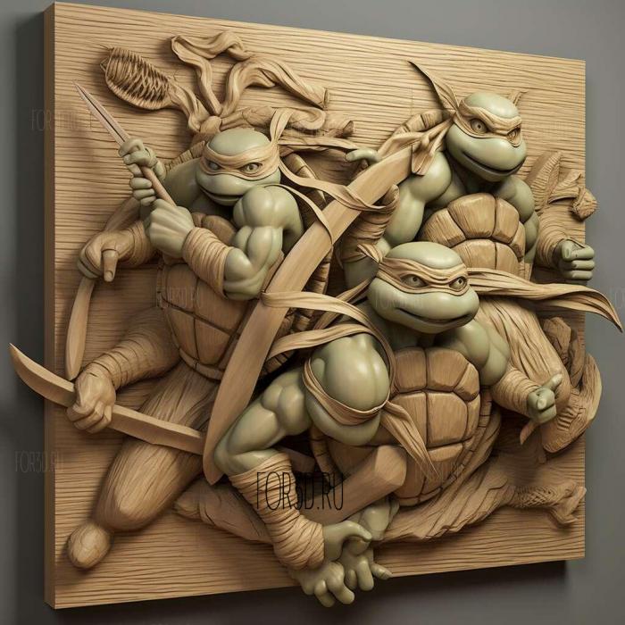 Teenage Mutant Ninja Turtles 2013 3 stl model for CNC