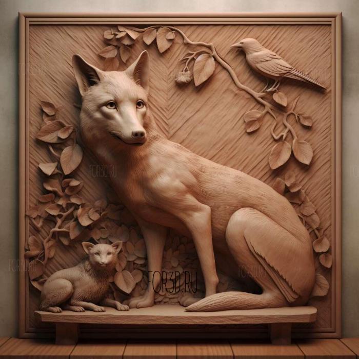 Vixie from Fox and Dog 3 stl model for CNC