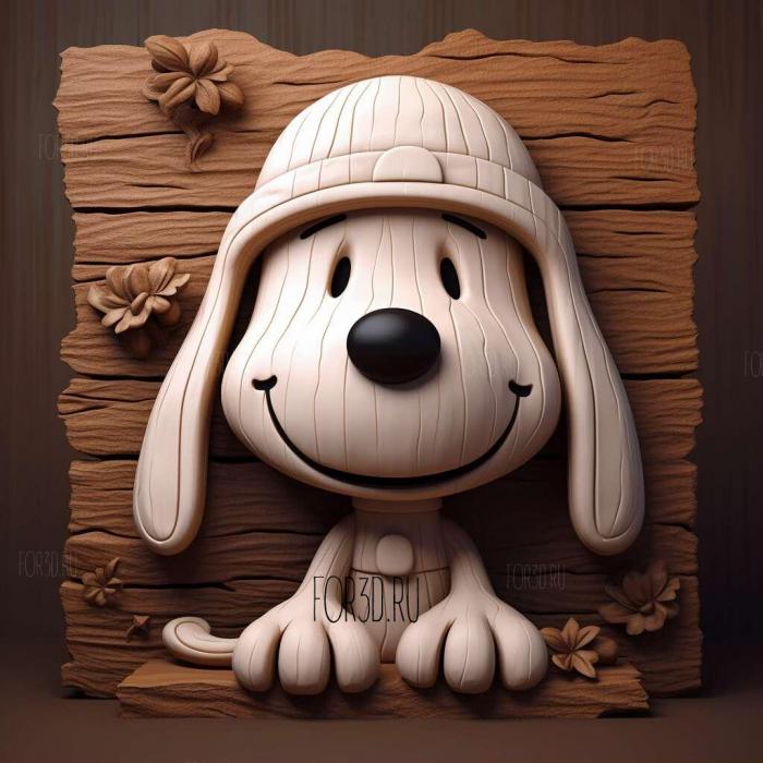 st  Snoopy FROM PinatsPeanuts 1 stl model for CNC