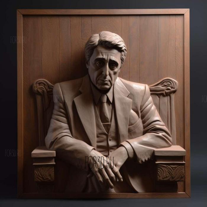 Michael Corleone The Godfather Al Pacino 2 stl model for CNC