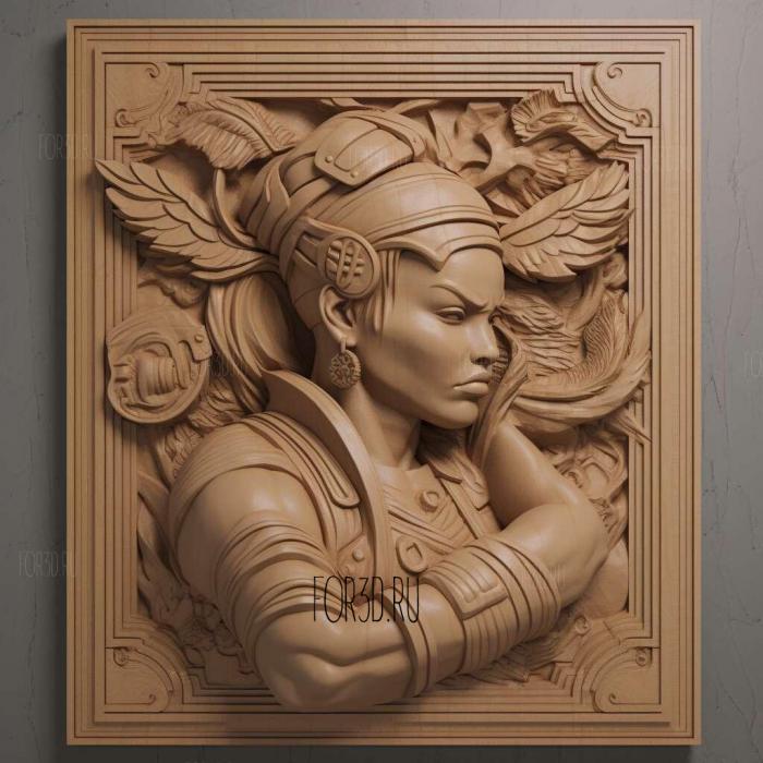 Cammy Street Fighter 1 stl model for CNC