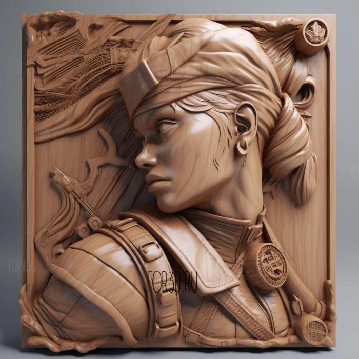 Cammy Street Fighter 2 stl model for CNC