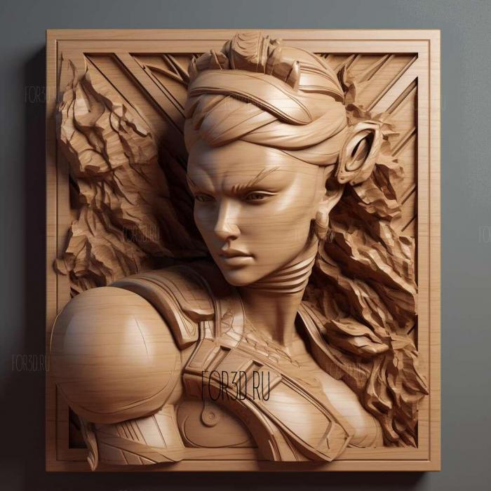 Cammy Street Fighter 3 stl model for CNC