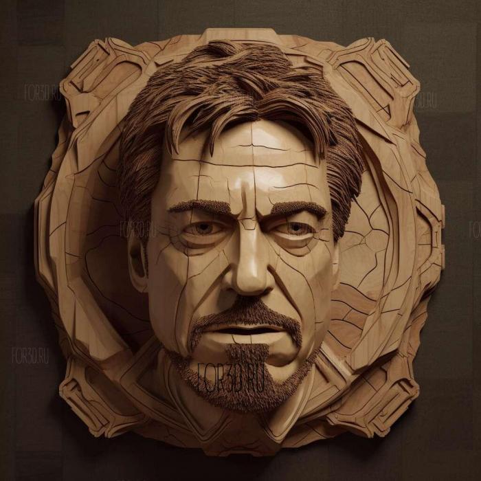 stl TONY STARK head 4