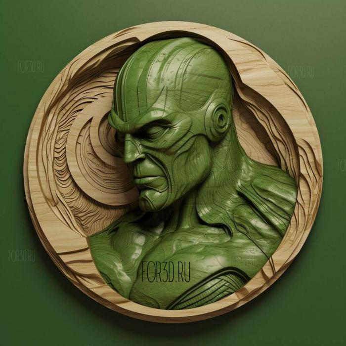 st green lantern 2 stl model for CNC