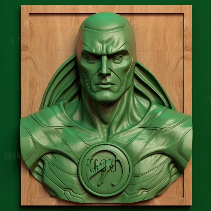 st green lantern 3 stl model for CNC