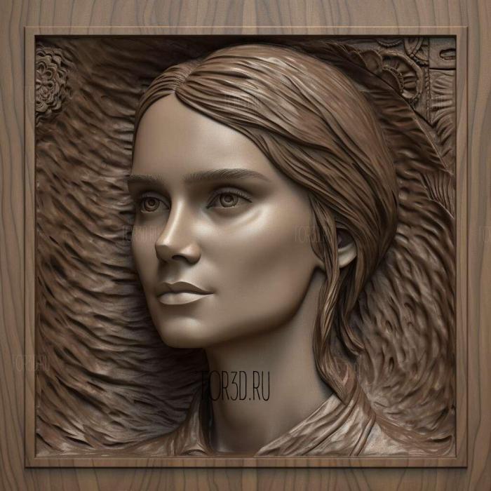 Keira Kristina Knightley 3 stl model for CNC