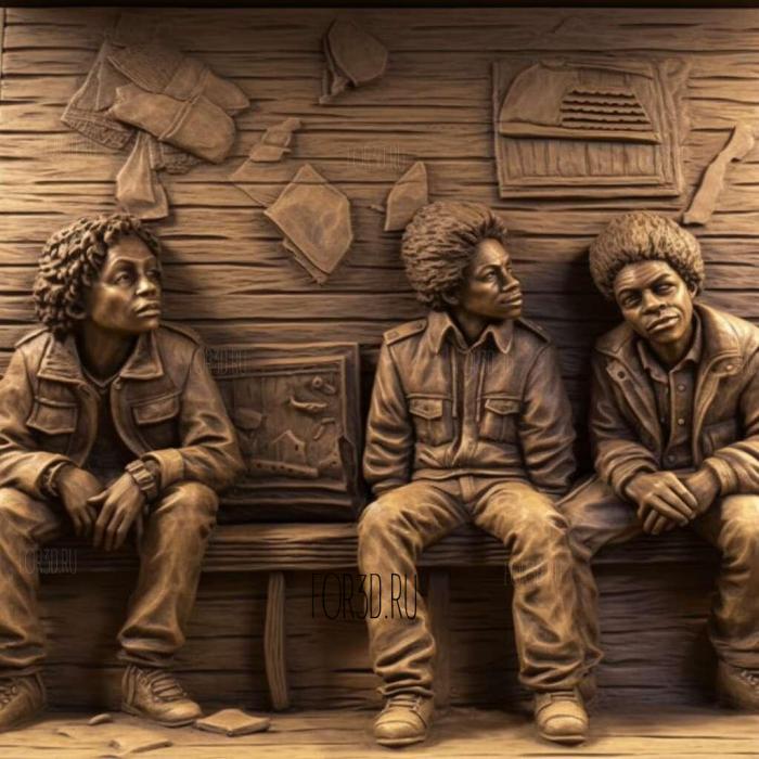 stl The Boondocks TV series 1 stl model for CNC