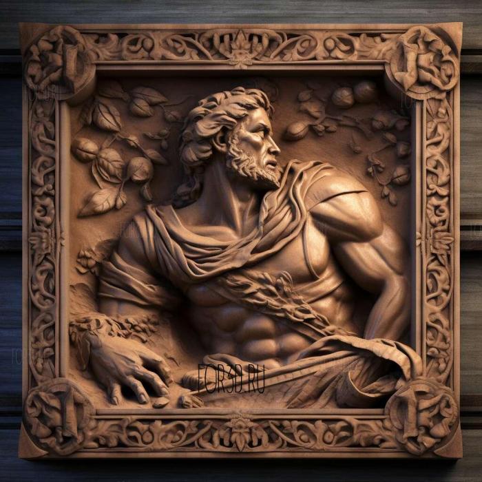 stl Young Hercules series 3 stl model for CNC