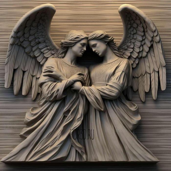 Angels in America series 4 stl model for CNC