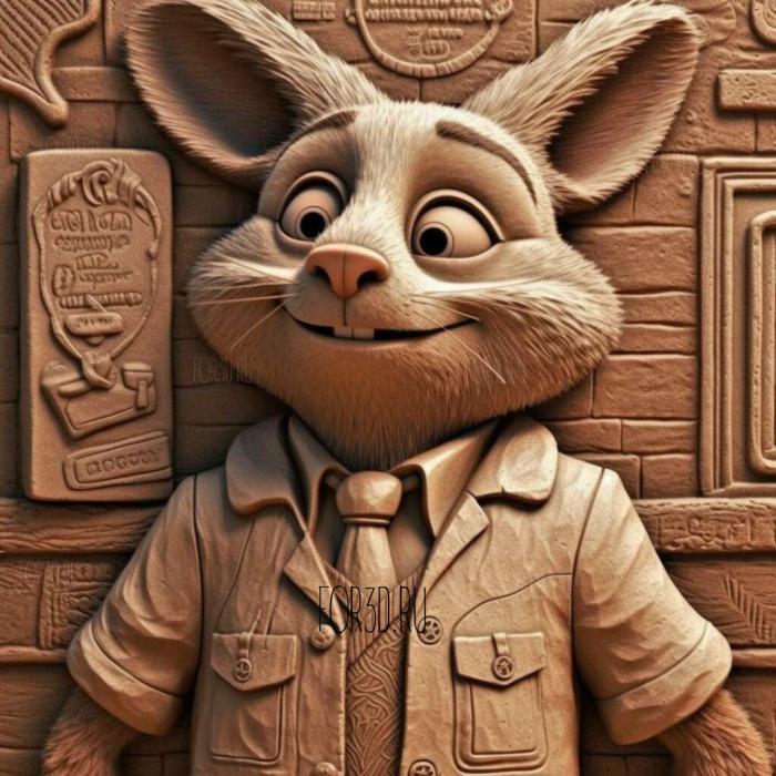 stl Zootopia cartoon 1 stl model for CNC