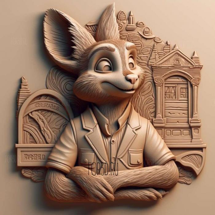 мультфильм stl Зверополис 3 3d stl модель для ЧПУ