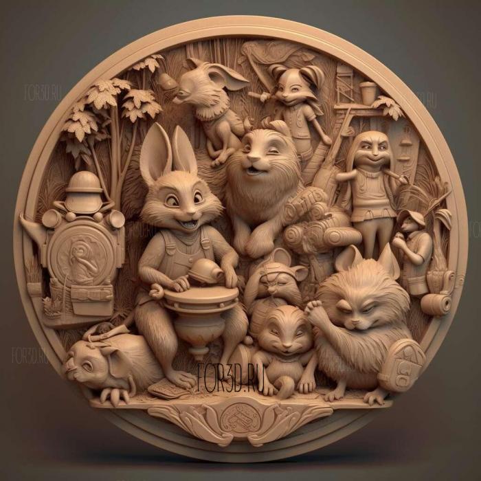 мультфильм stl Зверополис 4 3d stl модель для ЧПУ