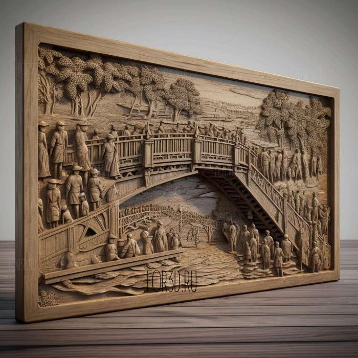 Bridge over the River Kwai movie 3 stl model for CNC