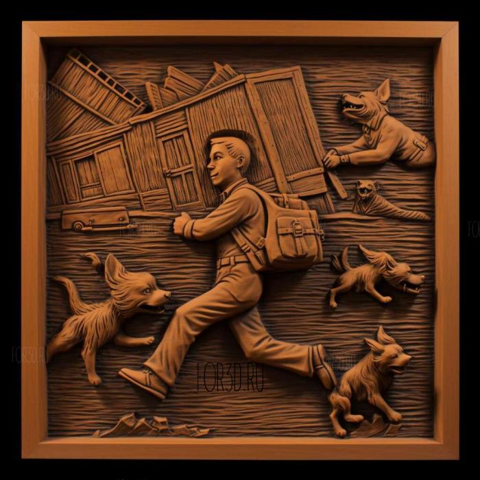 The Adventures of Tintin The 1 stl model for CNC