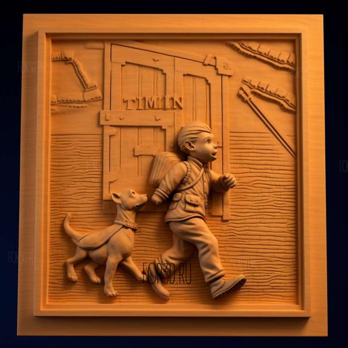 The Adventures of Tintin The 2 stl model for CNC