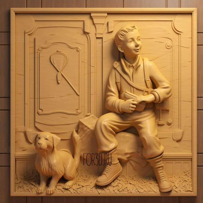 The Adventures of Tintin The 4 stl model for CNC