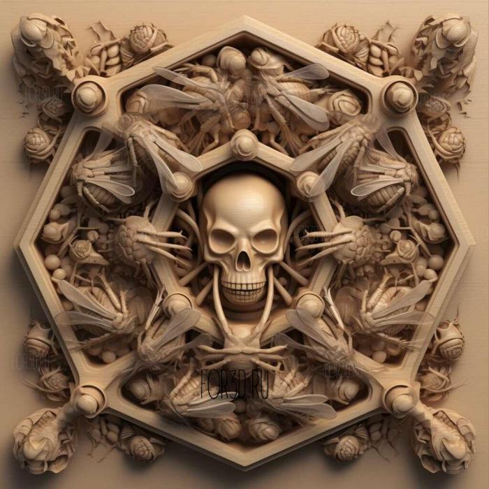 st Melittosphex burmensis 4 stl model for CNC