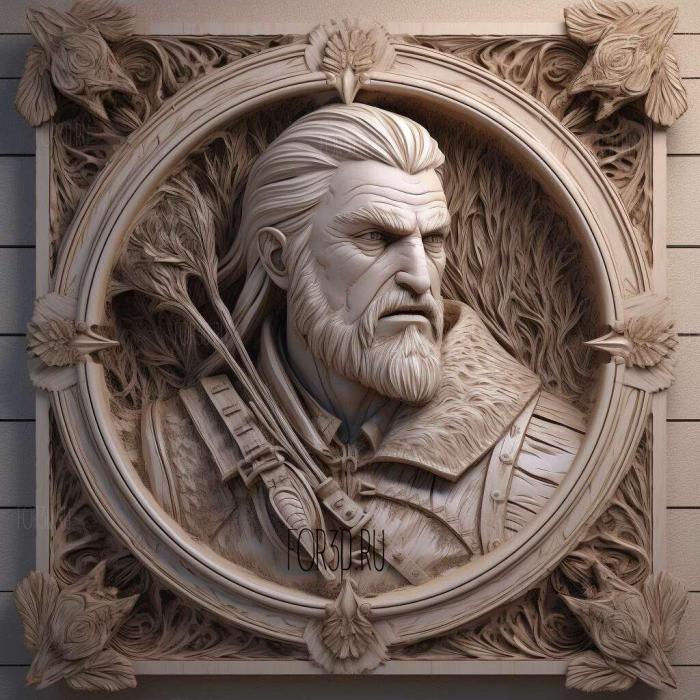 Geralt The Witcher 1 stl model for CNC