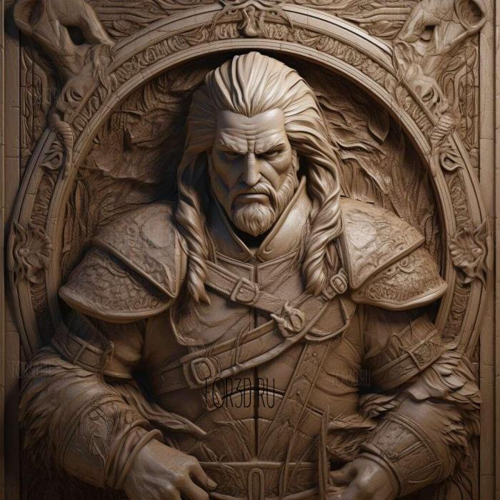 Geralt The Witcher 2 stl model for CNC