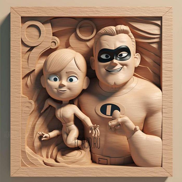 Incredibles 2 movie 2 stl model for CNC