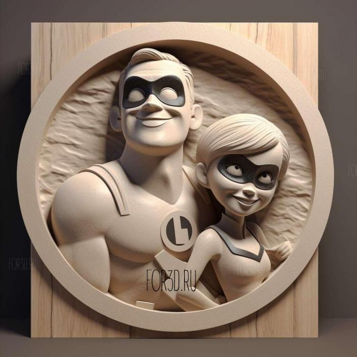 Incredibles 2 movie 4 stl model for CNC