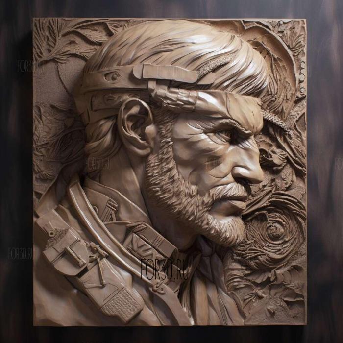 Big Boss Metal Gear Solid series 1 stl model for CNC