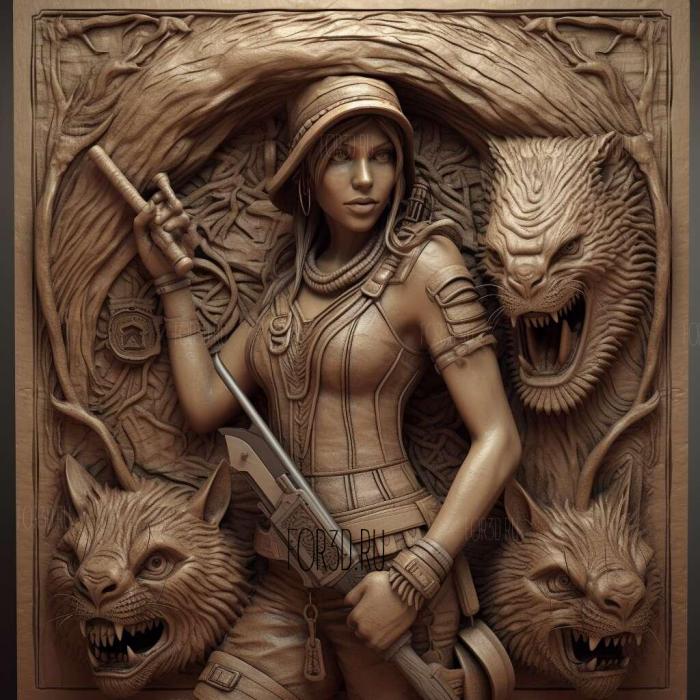 Lara Croft and the Guardian of Light 1 stl model for CNC