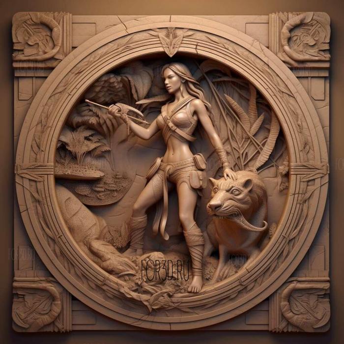 Lara Croft and the Guardian of Light 3 stl model for CNC