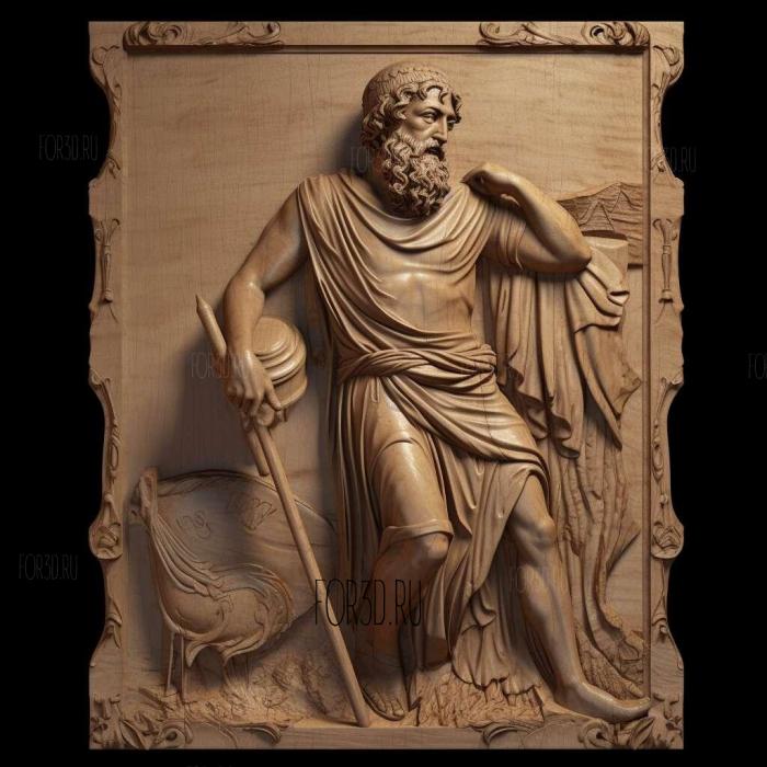 Odyssey Homer VIII century BC 2 stl model for CNC