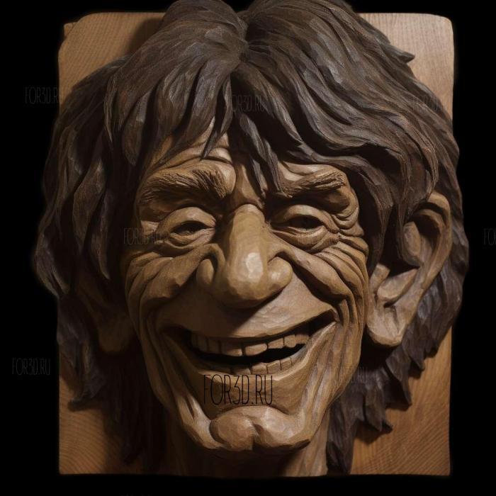 THE ROLLING STONES RONNIE WOOD 3 stl model for CNC