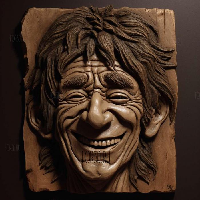 THE ROLLING STONES RONNIE WOOD 4 stl model for CNC