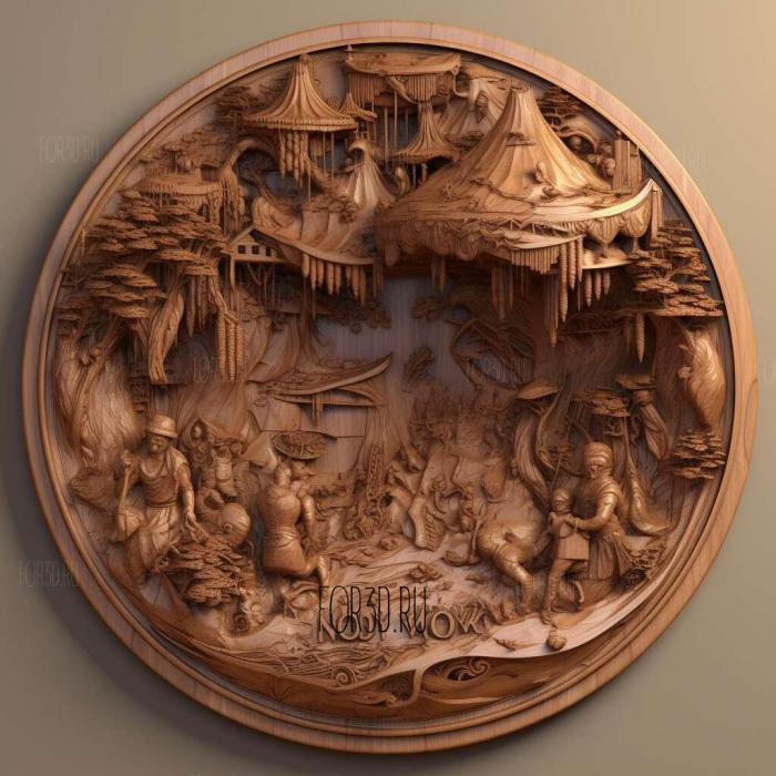 Holy Wood Cool World 3 stl model for CNC