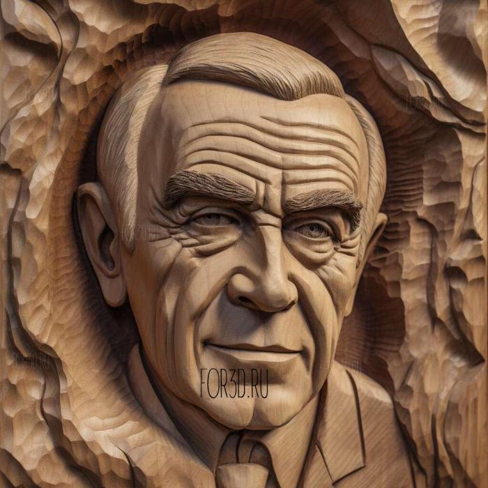 st James Bond Doctor Know Sean Connery 3 stl model for CNC