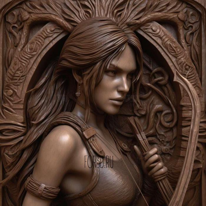 Lara Croft Tomb Raider 2 stl model for CNC