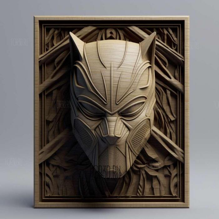 Black Panther Black Panther 2018 1 3d stl модель для ЧПУ