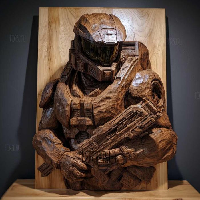 Master Chief from Halo 4 stl model for CNC