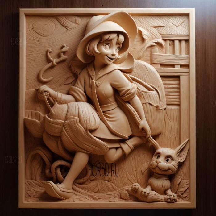 Majo no takkybin Kikis Delivery Service movie 4 stl model for CNC