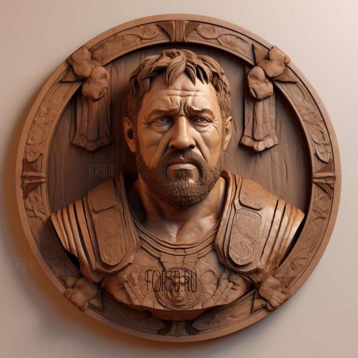 Gladiator Russell Crowe 2 stl model for CNC