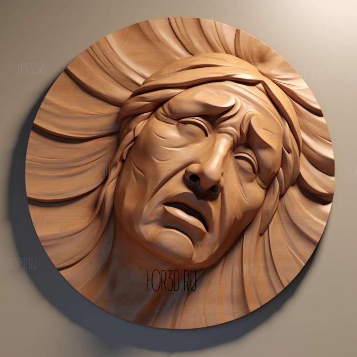 Uomo Che Guarda Il Sole 1 stl model for CNC