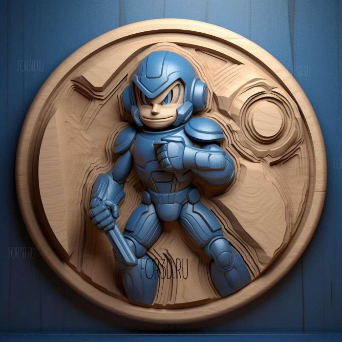 Mega Man Fully Charged series 1 stl model for CNC