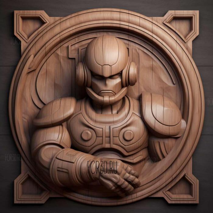 Mega Man Fully Charged series 3 stl model for CNC