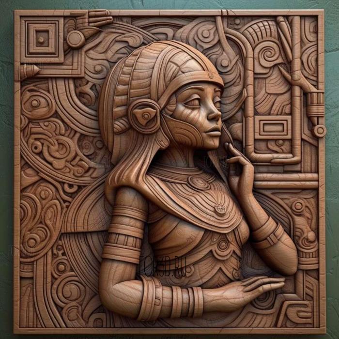 stl Turanga Leila FROM Futurama 1 stl model for CNC