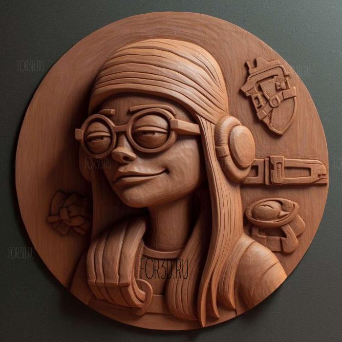 stl Turanga Leila FROM Futurama 2 stl model for CNC
