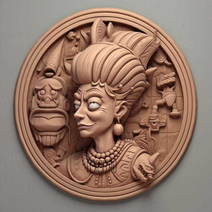 stl Turanga Leila FROM Futurama 4 stl model for CNC