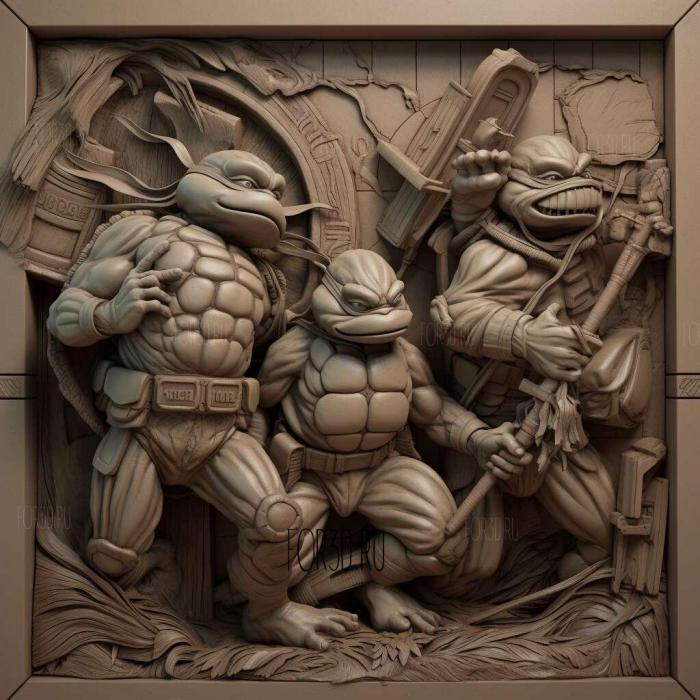 Teenage Mutant Ninja Turtles III Radical Rescue 2 stl model for CNC