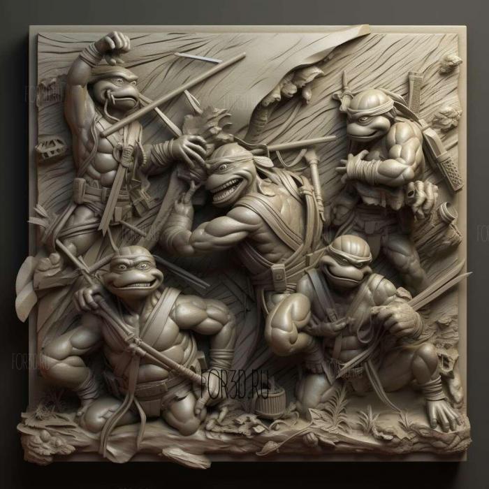 Teenage Mutant Ninja Turtles III Radical Rescue 3 stl model for CNC